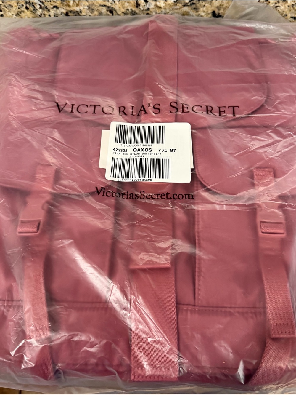 Victoria's Secret Mauve Pink Nylon Backpack